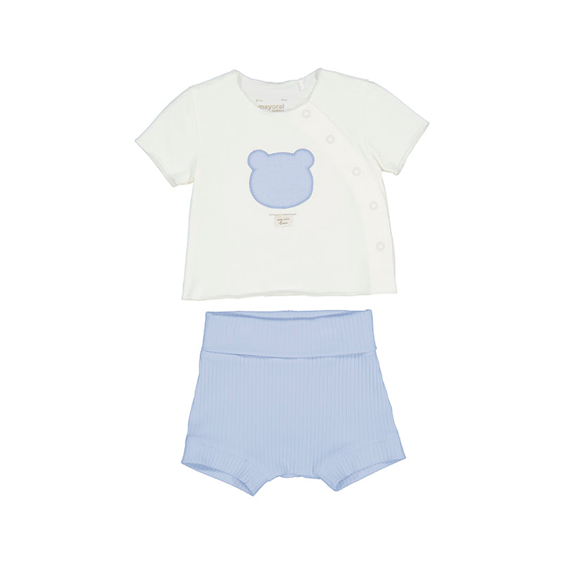 Mayoral Baby Boy Blue Teddy Motif Outfit