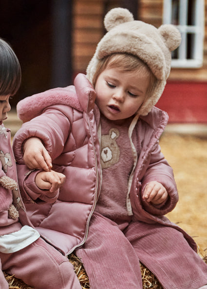 Mayoral Girls Pink Hooded Coat
