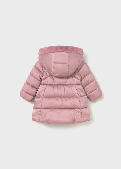 Mayoral Girls Pink Hooded Coat