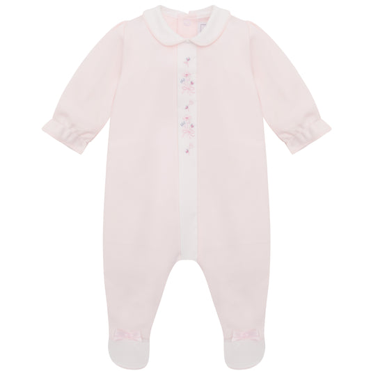 Emile et Rose Loretta Baby Girl Pink Cotton Babygrow & Hat Set