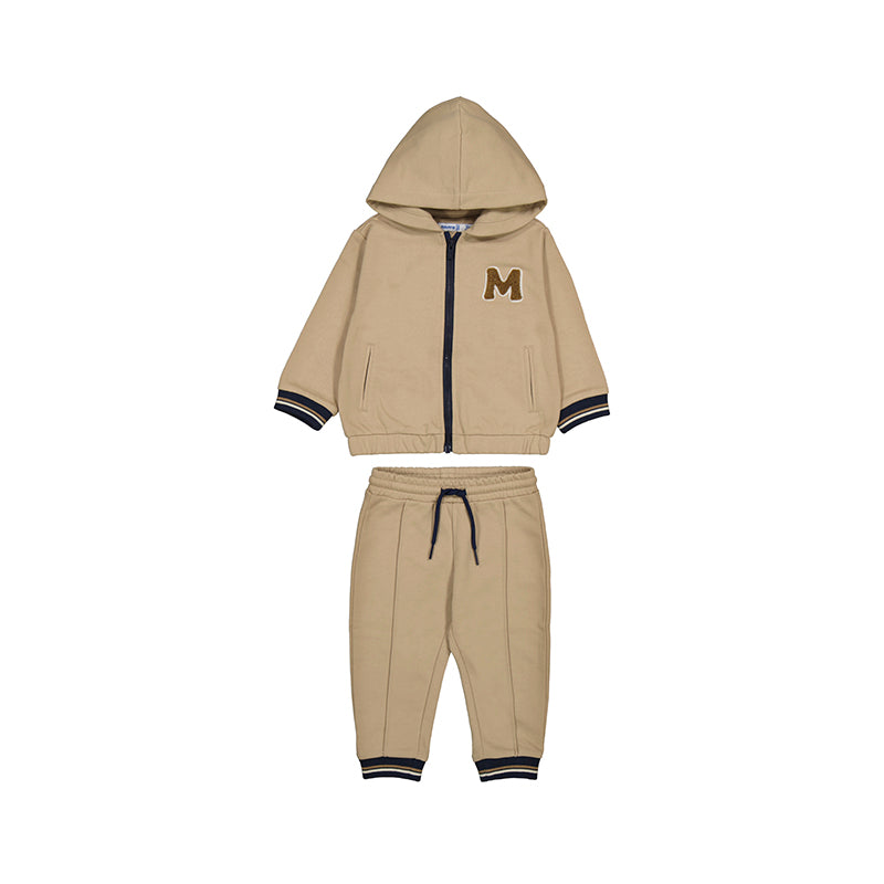 Mayoral Boys Beige Hooded Tracksuit
