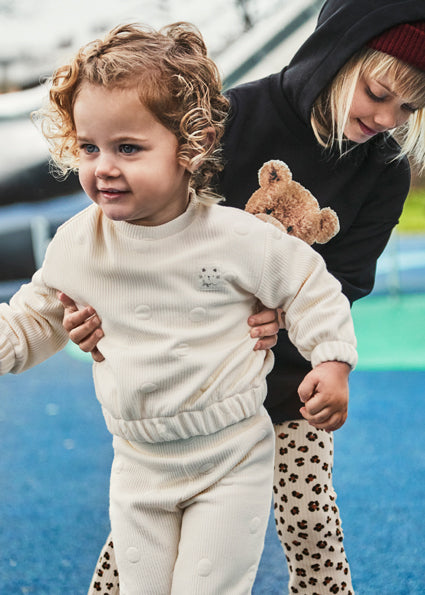 Mayoral Girls Ivory Polka Dot Tracksuit