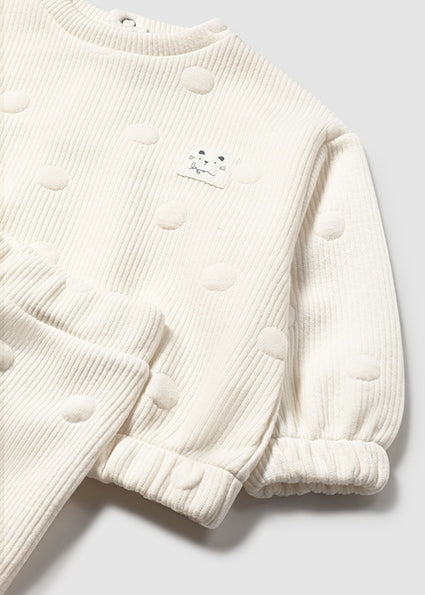 Mayoral Girls Ivory Polka Dot Tracksuit