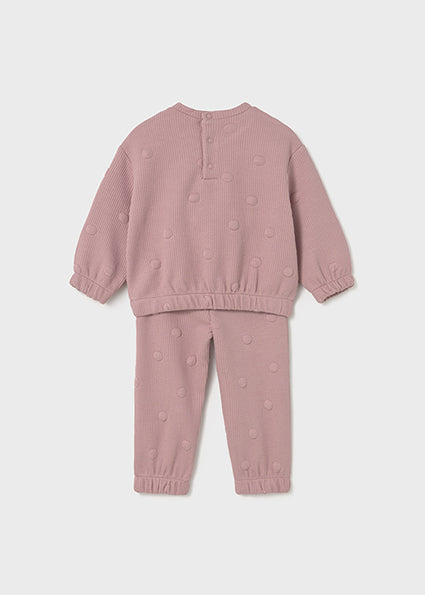 Mayoral Girls Pink Polka Dot Tracksuit