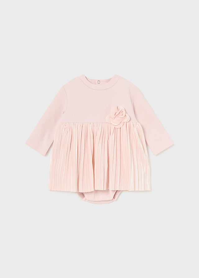 Mayoral Baby Girl Pink Pleated Dress