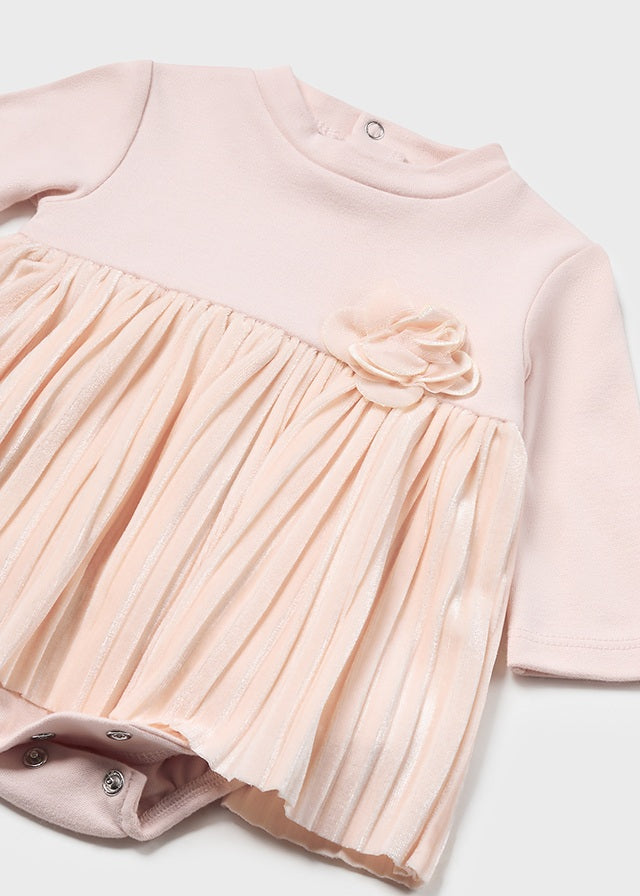 Mayoral Baby Girl Pink Pleated Dress