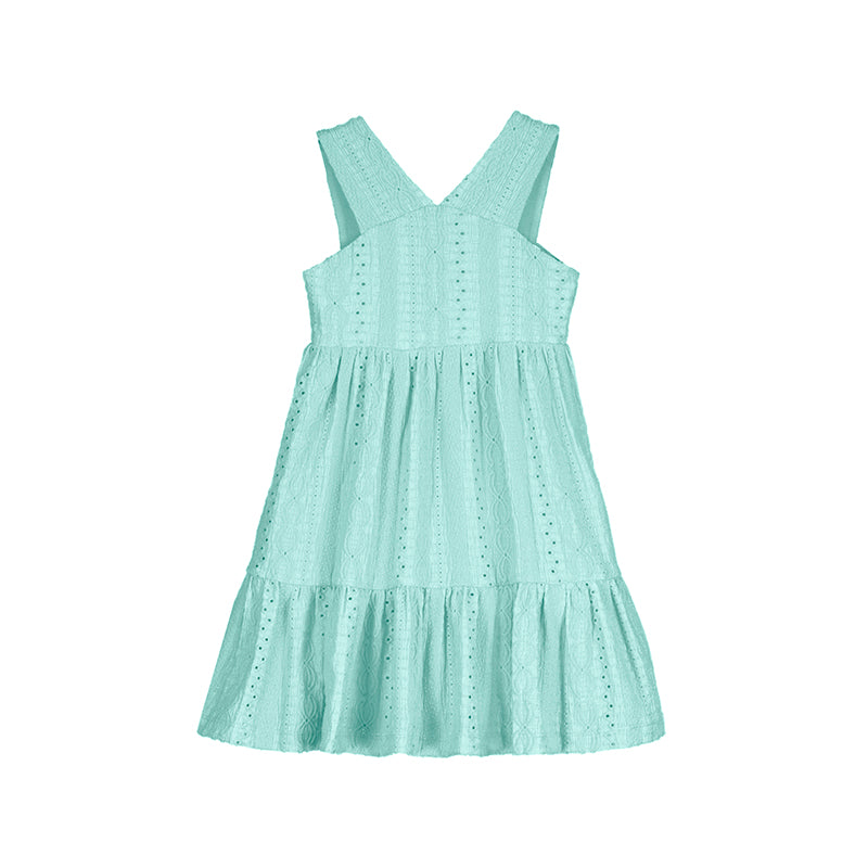 Mayoral Girls Green Cotton A Line Dress