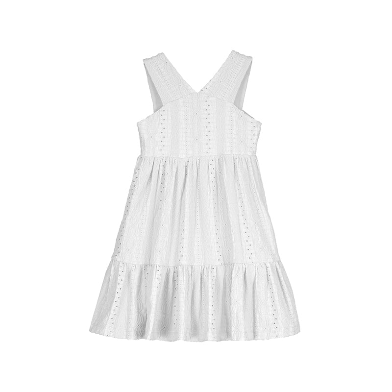 Mayoral Girls White Cotton A Line Dress