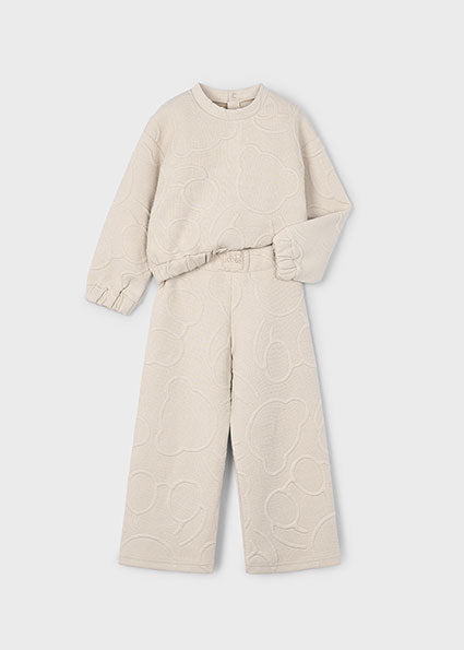 Mayoral Girls Beige Teddy Tracksuit
