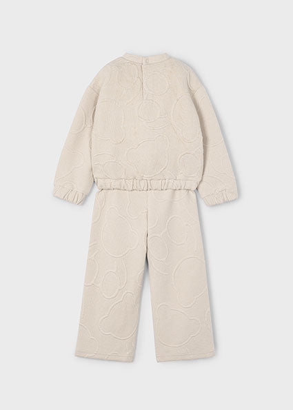 Mayoral Girls Beige Teddy Tracksuit