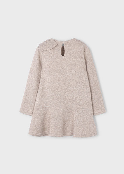 Mayoral Girls Beige Dress with Bow