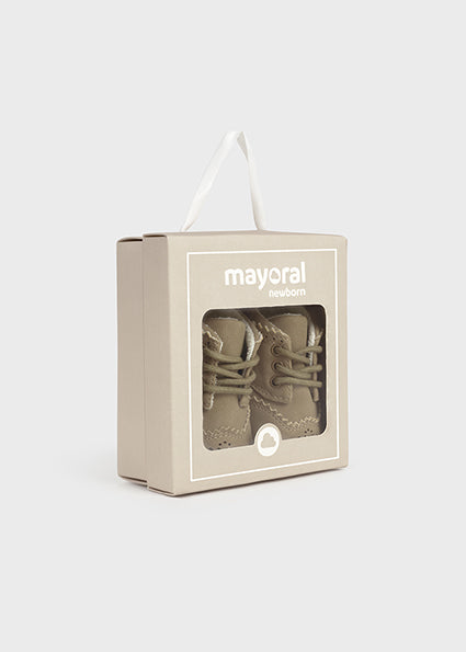 Mayoral Baby Beige Brogue Pram Shoes