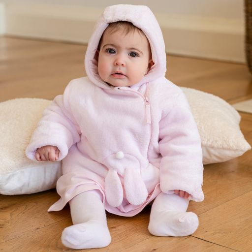 Emile Et Rose Aurora Pink Faux Fur Baby Coat