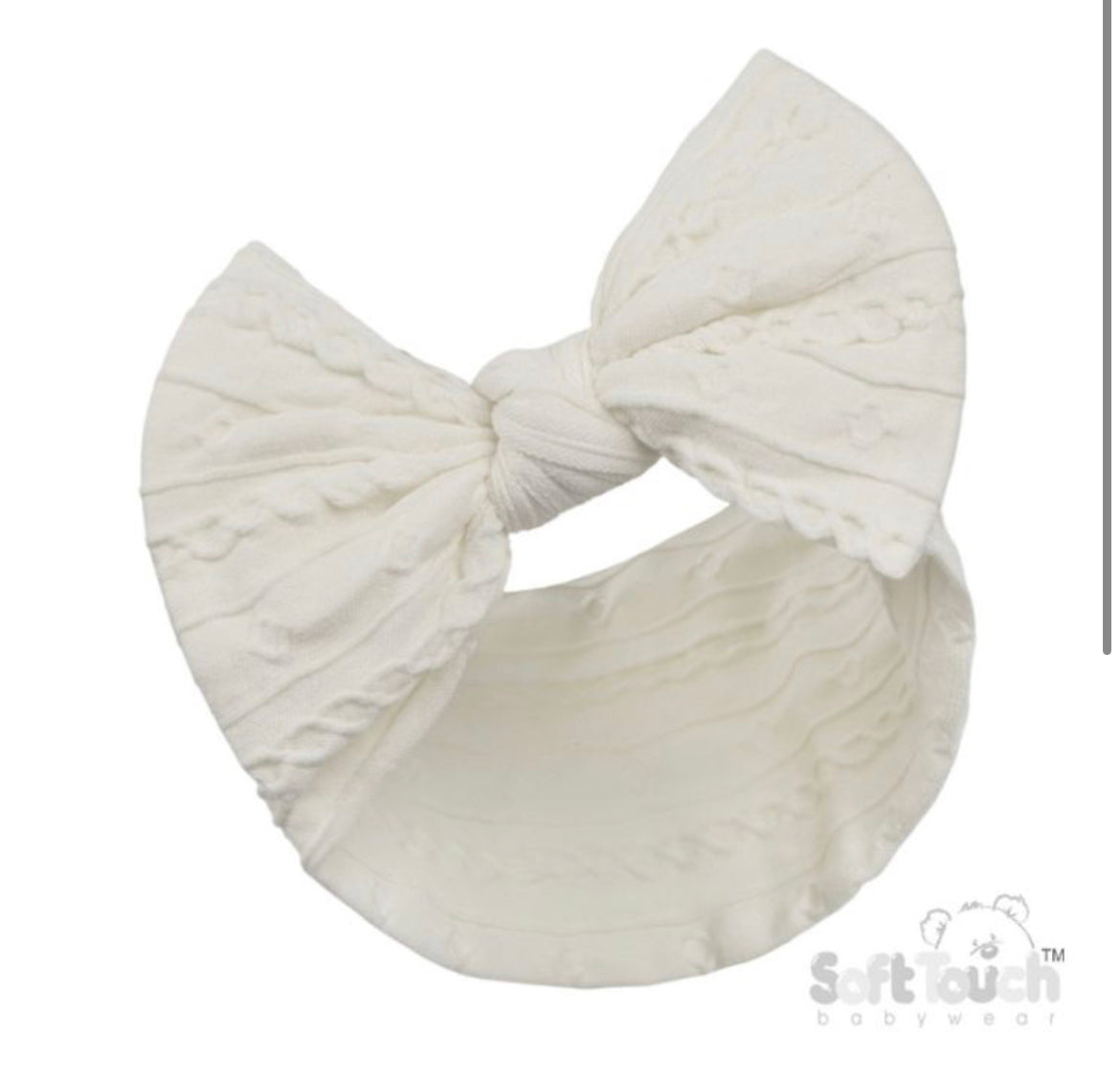 Baby Girl White Bow Headband