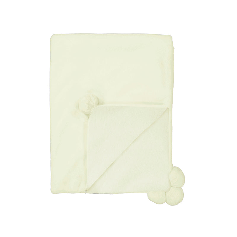Mayoral Ivory Velour Baby Blanket