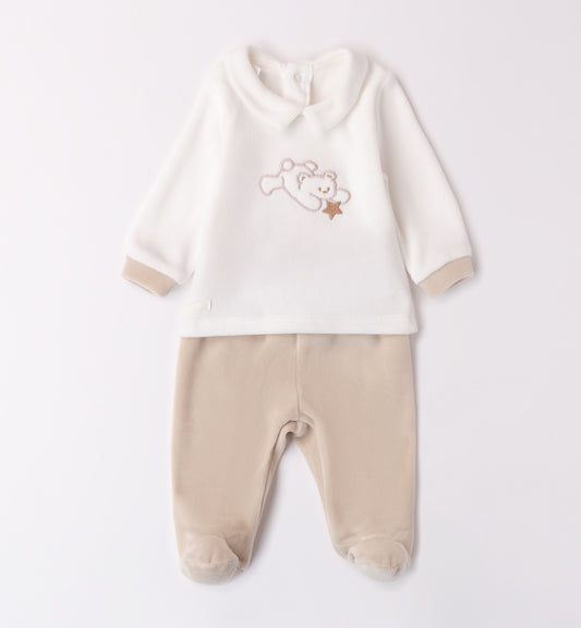 Minibanda Baby Ivory & Beige Unisex Blanket