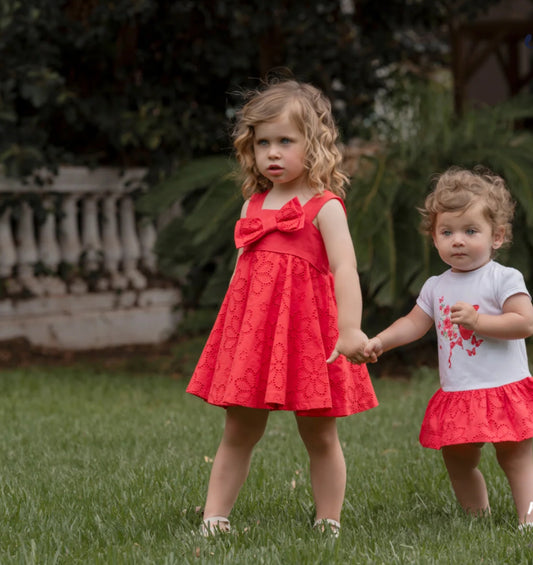 Miranda Girls Red Cotton Dress