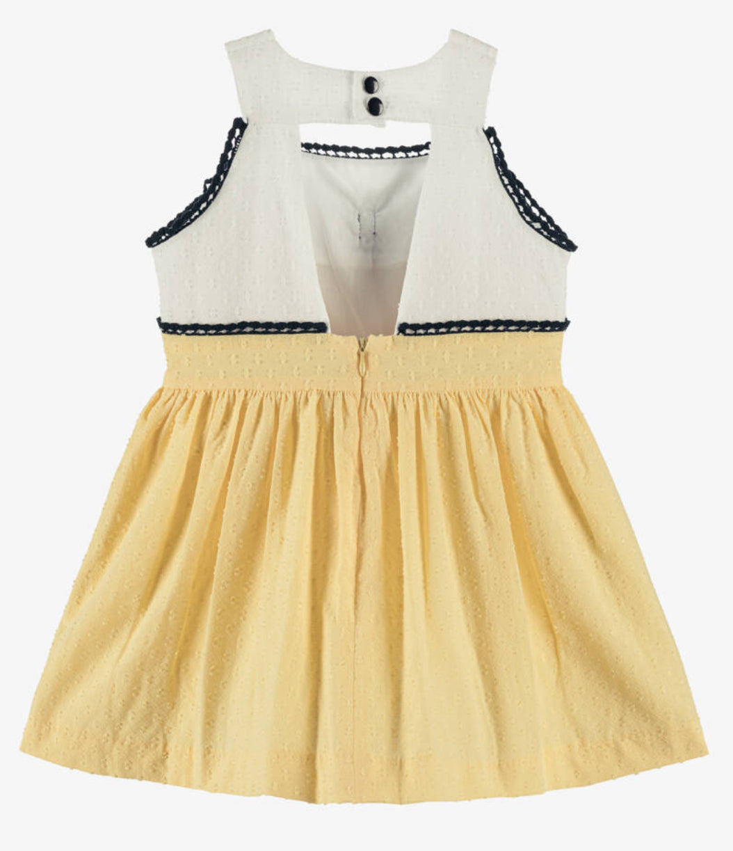 Miranda Girls Yellow Cotton Dress