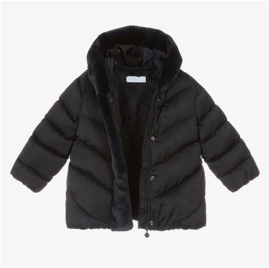 Abel & Lula Baby Girl Navy Coat