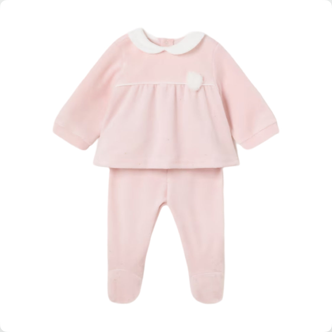Mayoral Baby Girl Pink Velour Tracksuit