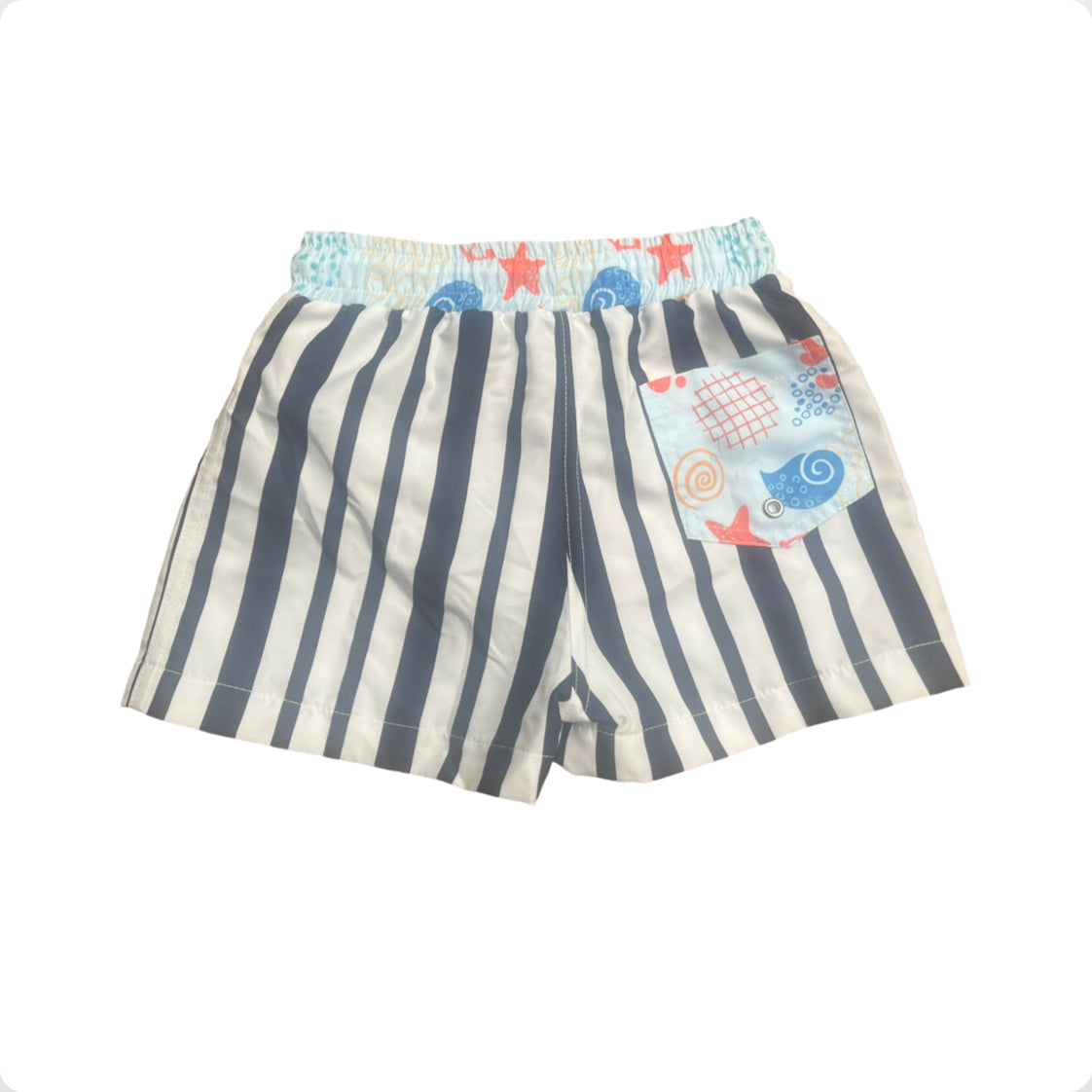Meraki Boys Blue & White Swimshorts