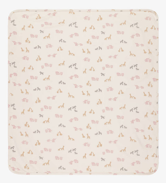 Mayoral Baby Pink Safari Print Jersey Blanket