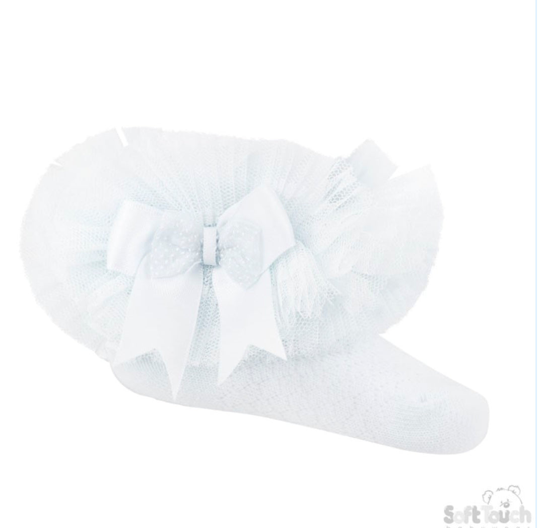 Baby Girl White Tutu Ankle Socks