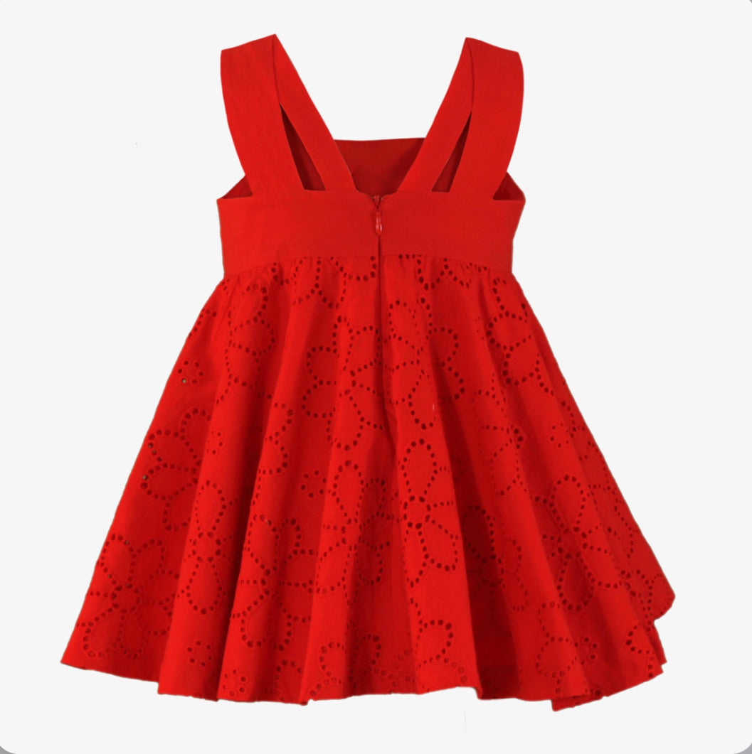 Miranda Girls Red Cotton Dress