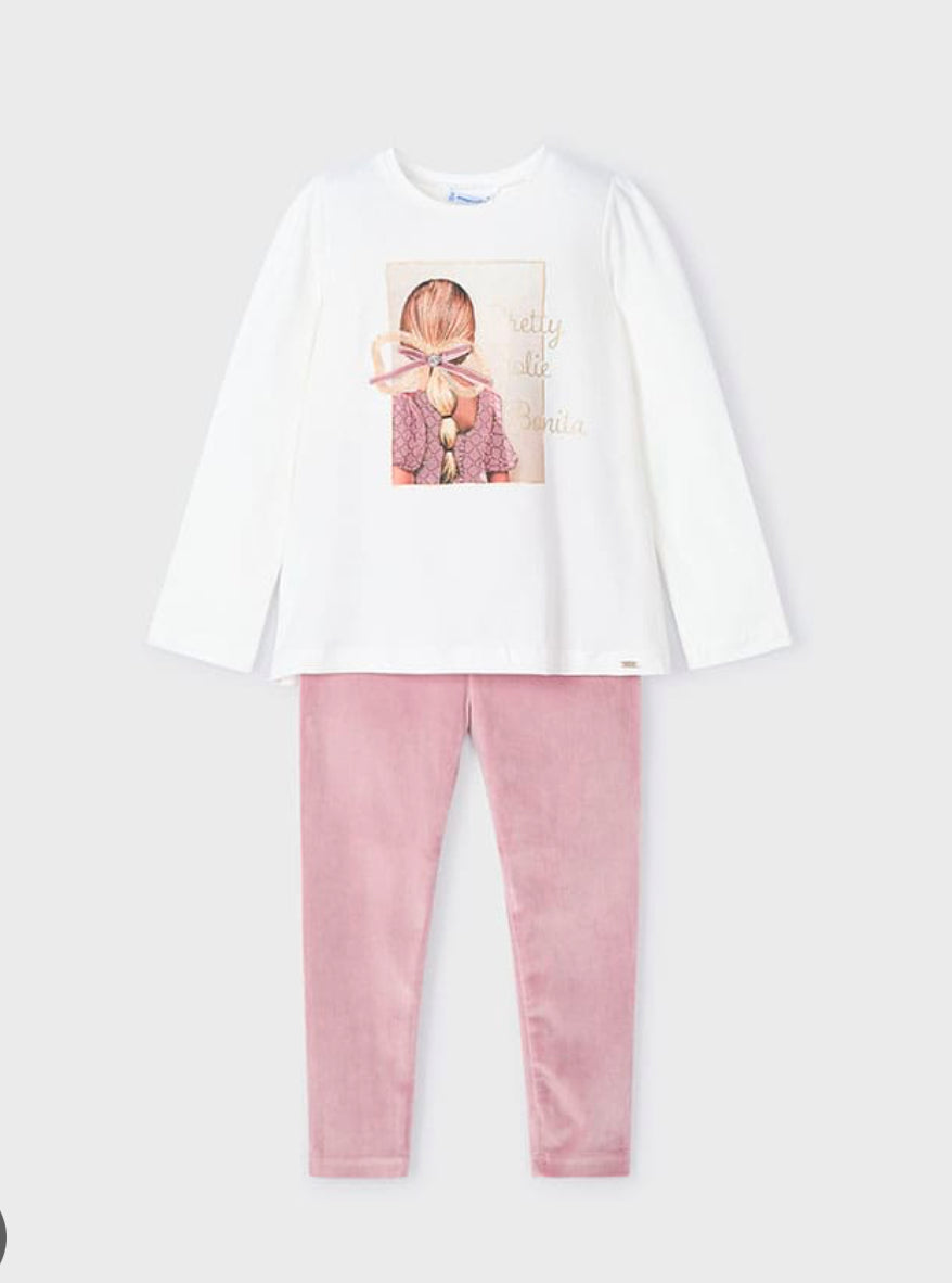 Mayoral Girls Pink Legging Set