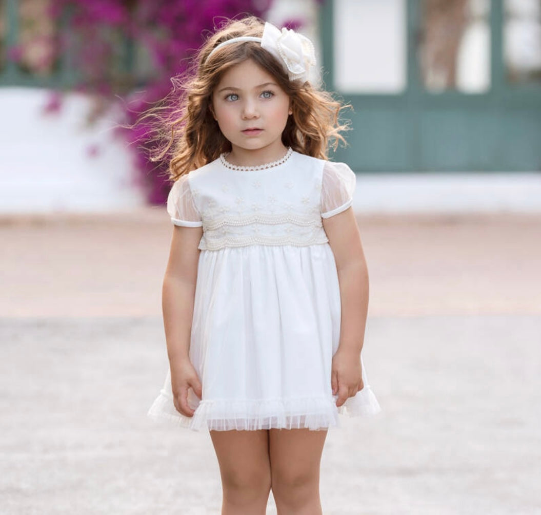 Miranda Baby Girl Ivory Tulle Dress