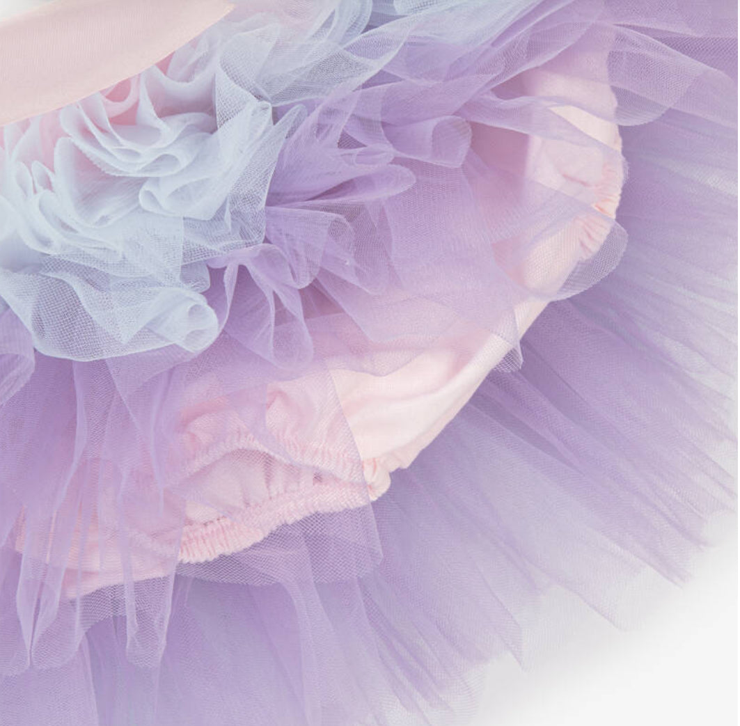 Caramelo Kids Baby Girl Pink & Purple Rainbow Tutu Skirt