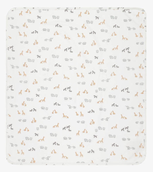 Mayoral Baby Ivory Safari Print Jersey Blanket