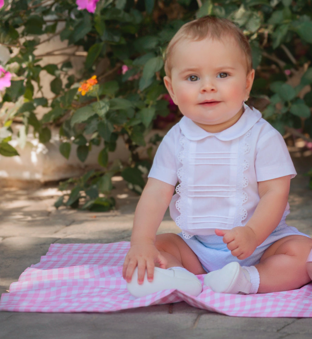 Miranda Baby Boy Blue & White Shorts Set
