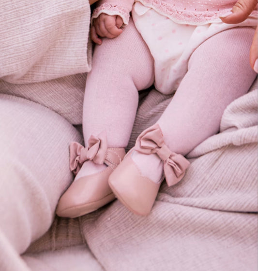 Mayoral Baby Girl Pink Maryjane Pram Shoes with Bow 9961