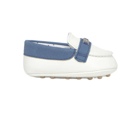 Mayoral Baby Boy Ivory & Navy Loafers