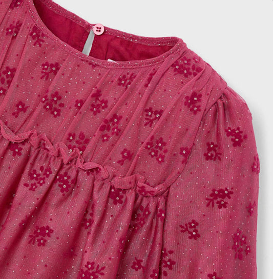 Mayoral Girls Red Tulle Dress