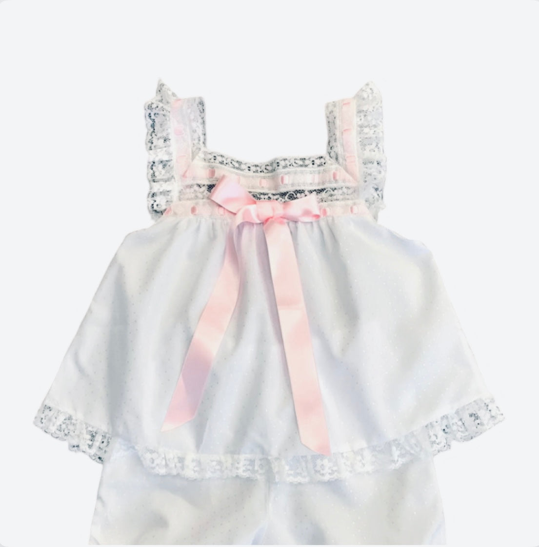 Salero Girls White Cotton Pyjamas