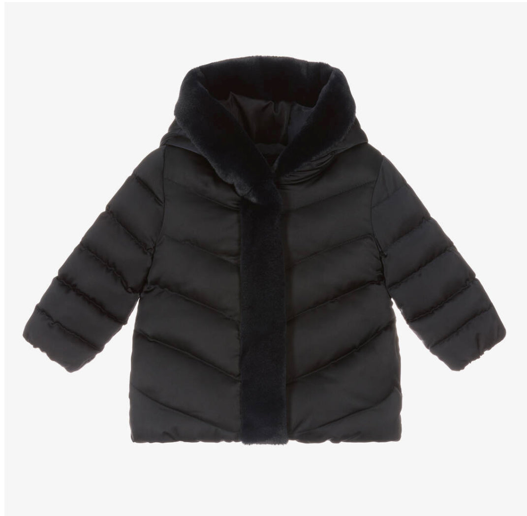 Abel & Lula Baby Girl Navy Coat