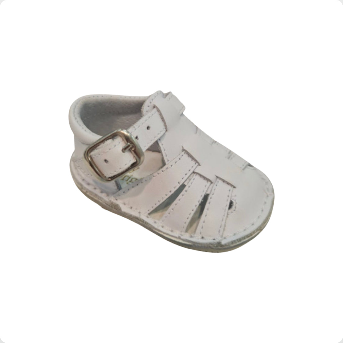 Pretty Originals Unisex White Leather Sandal Shoes