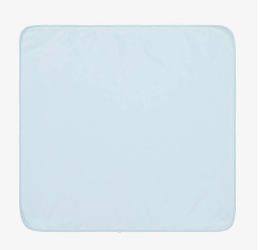 Emile et Rose Blue Cotton Interlock Baby Blanket 73cm