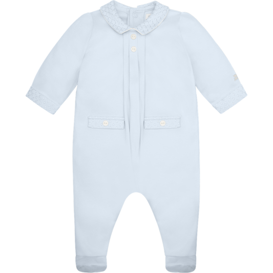 Emile et Rose Kenny Baby Boy Blue Cotton Babygrow