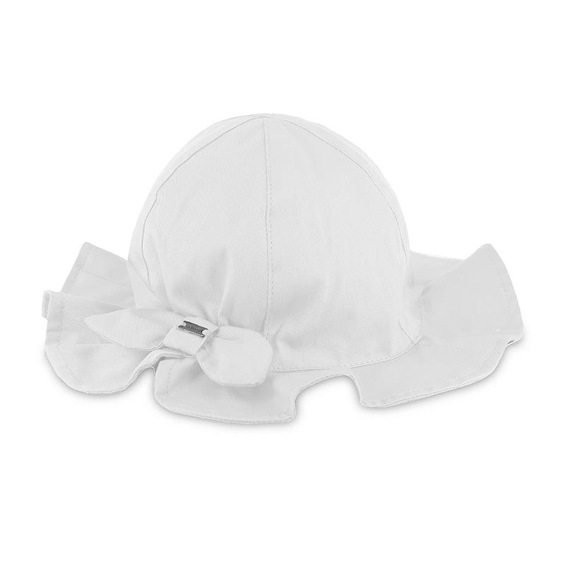 Mayoral Girls White Cotton Sunhat