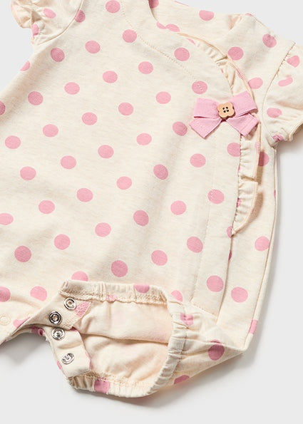 Mayoral Baby Girl Pack of 2 Pink & Spot Print Rompers