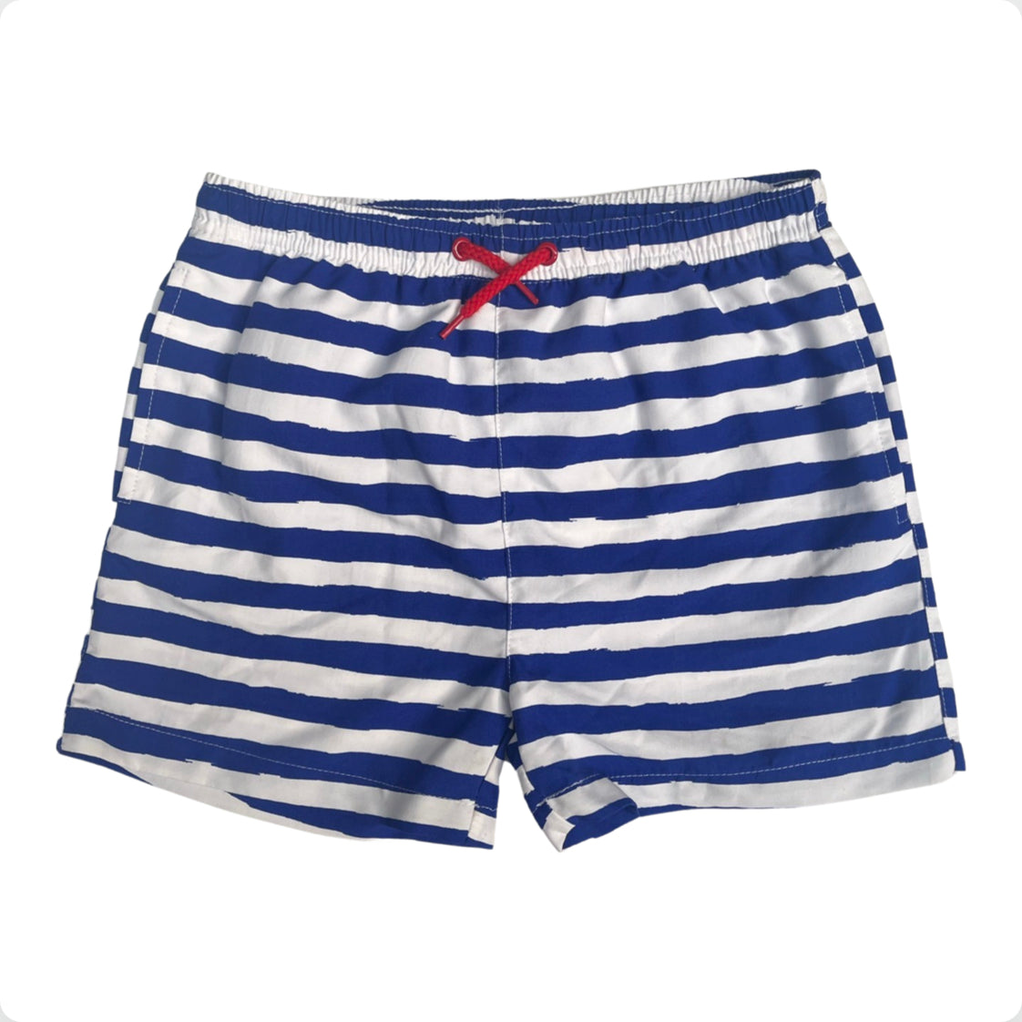 Boys Blue & White Stripe Swimshorts