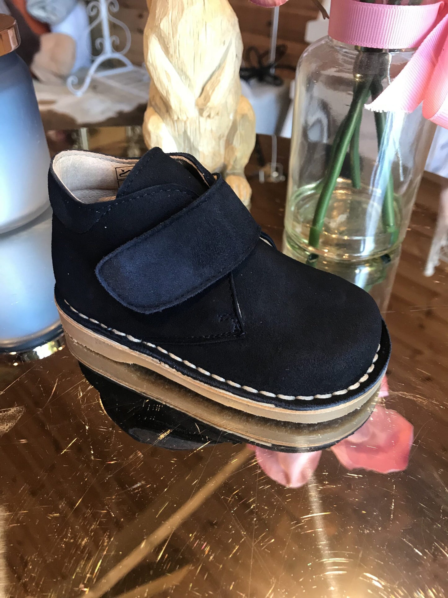TNY Boys Navy Suede Boot
