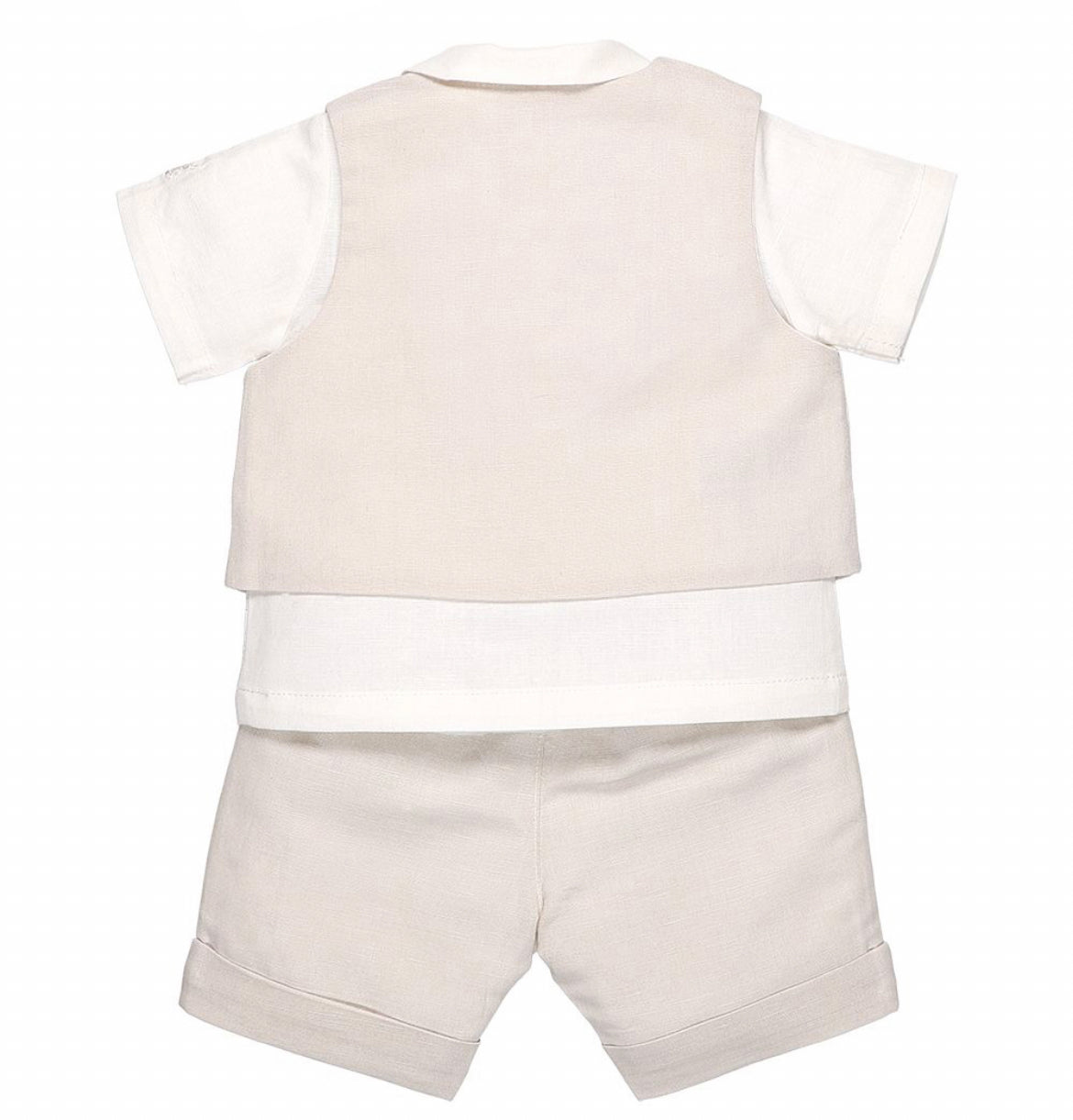 Emile et Rose Perry Boys 4 piece Beige & Ivory Set