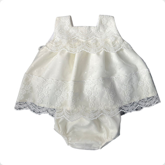 Lor Miral Girls Ivory Lace Dress