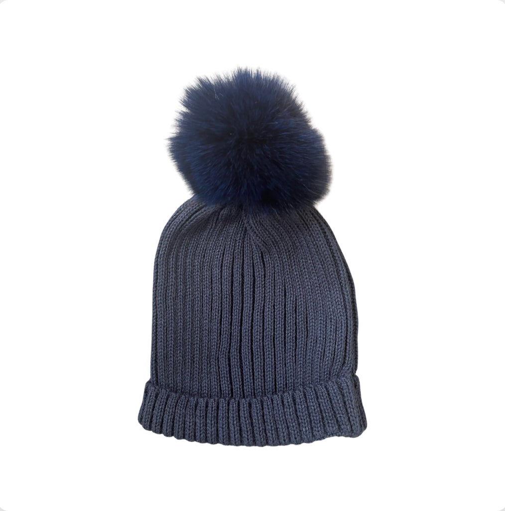 Mac Ilusion Knitted Pom Hat 3-12m