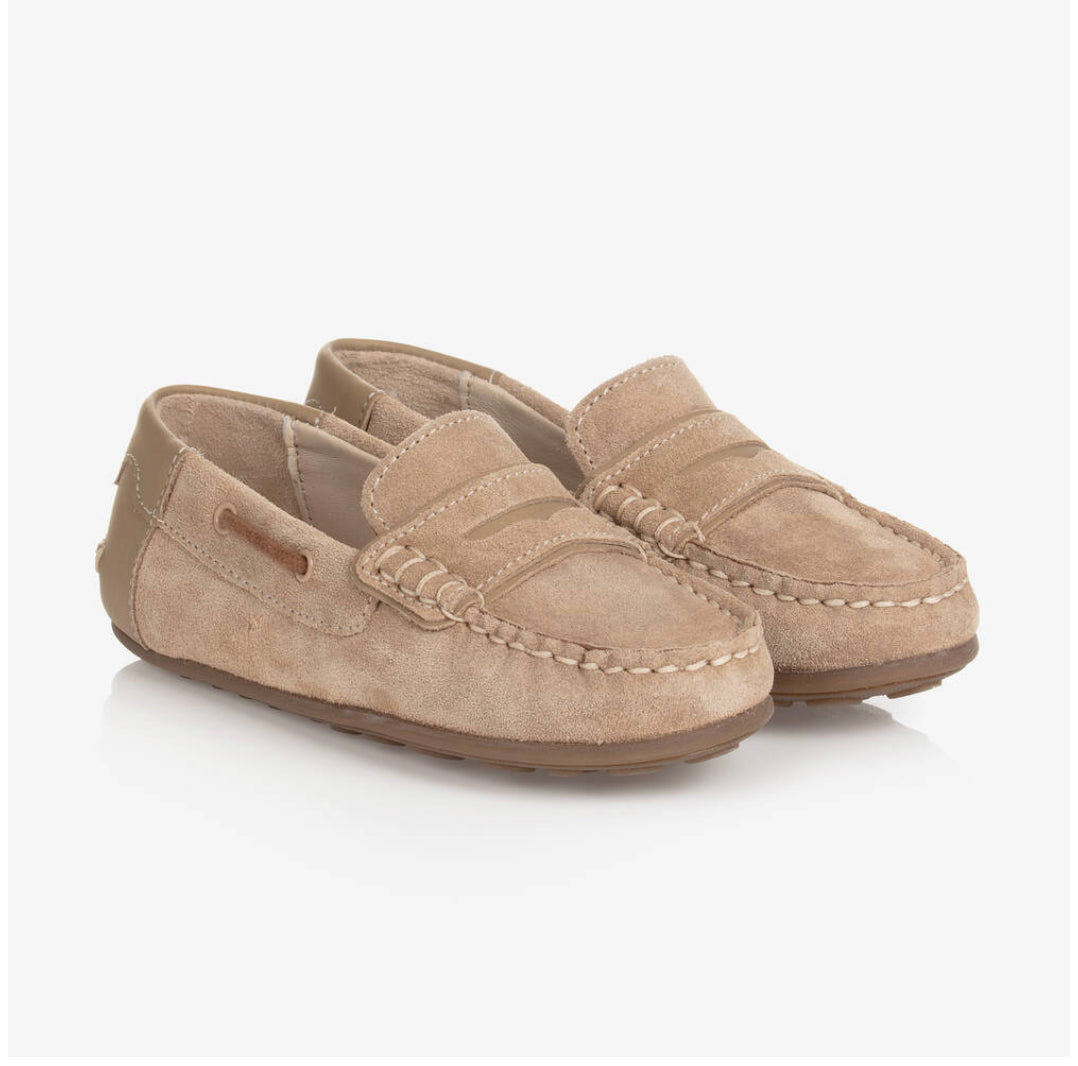 Mayoral Boys Beige Suede Leather Loafer – Little Darlings Closet