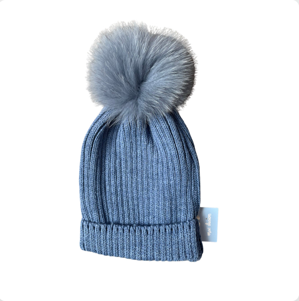Mac Ilusion Knitted Pom Hat 3-12m